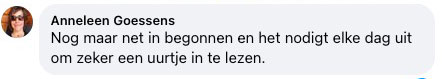 Reactie van een lezeres