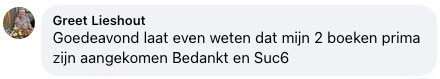 Reactie van een lezeres